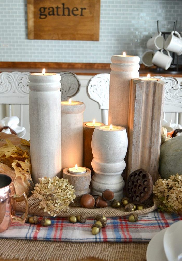 DIY Wooden Candle Holders Ideas