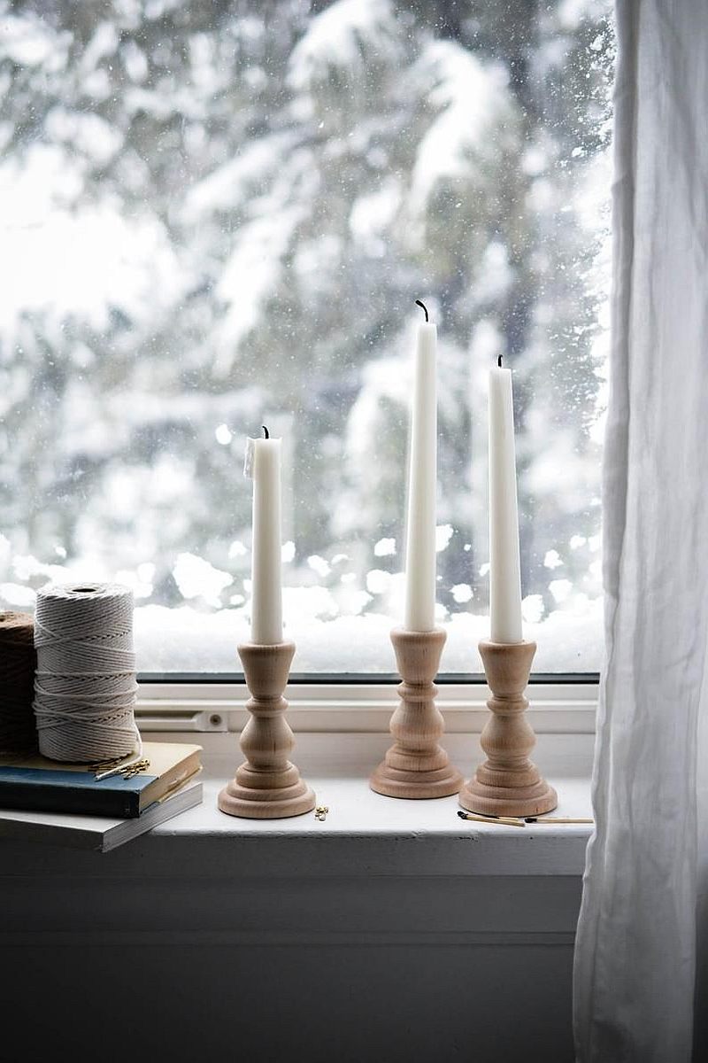 RAW WOOD Unfinished Wooden Candlesticks