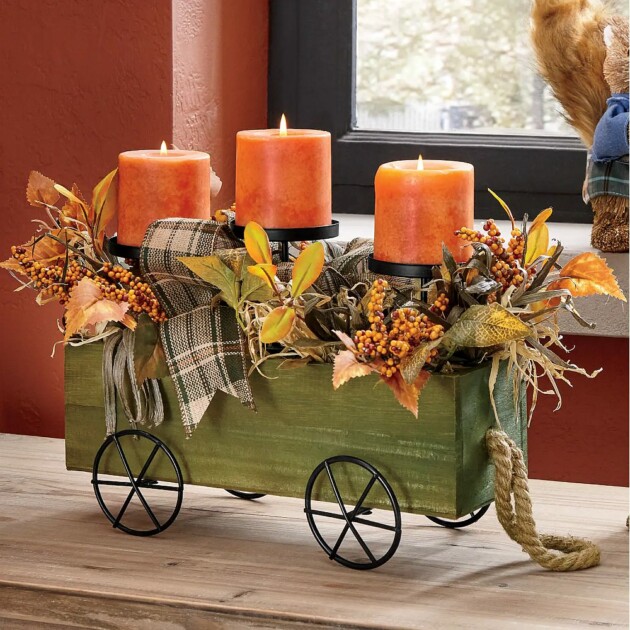 autumn candle holder