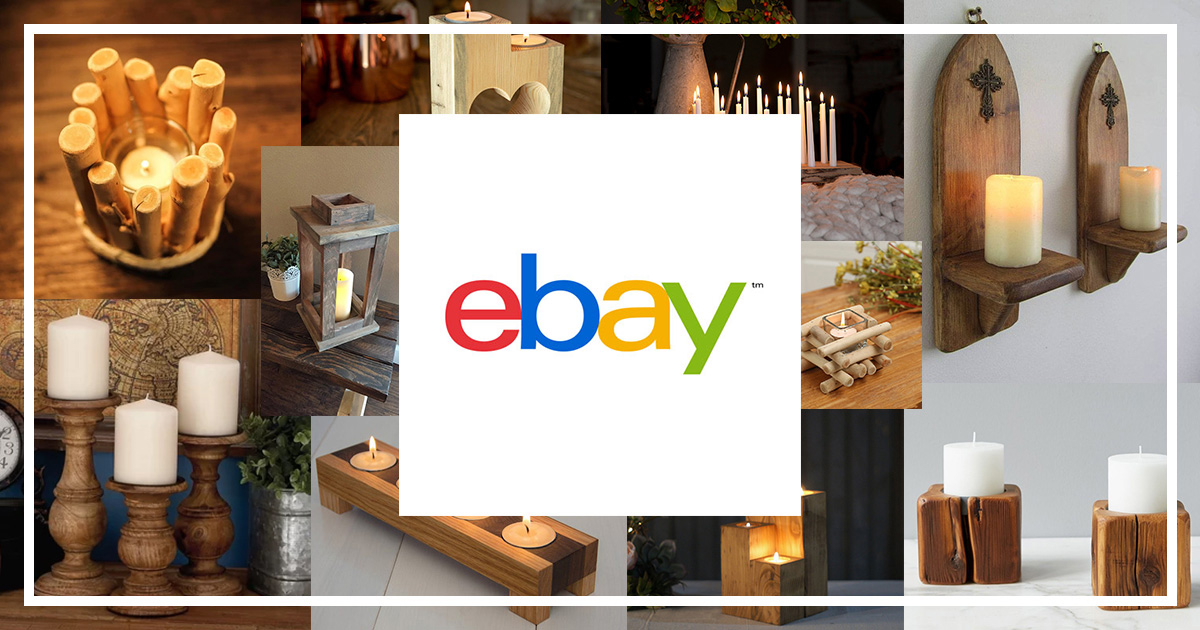 Best 5 Wooden Candle Holders on Ebay