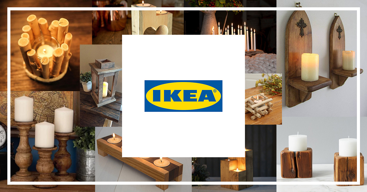 best wooden candle holders ikea