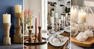 best wooden candle holders modern interior decor