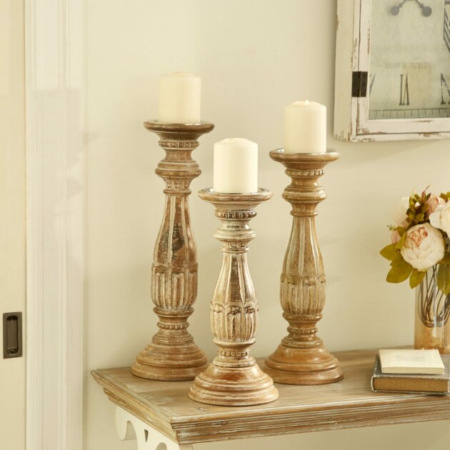 distressed candleholders