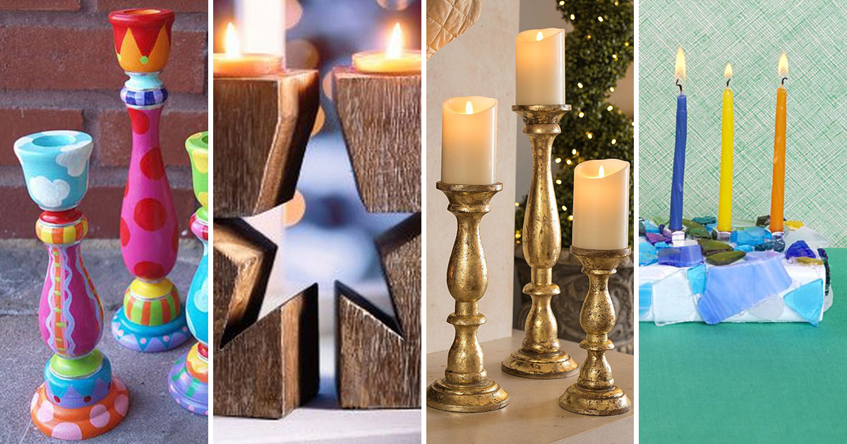 Easy yet Crafty Décor Ideas for Wooden Candle Holders