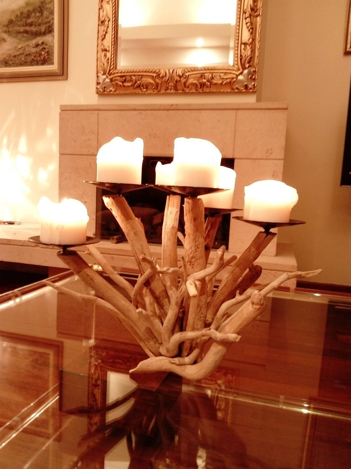 wooden candle holders for crafts 