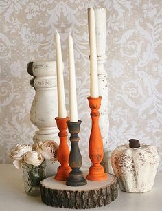 painted candlesticks candle sticks
