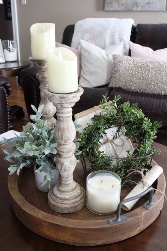 Living Room Wooden Candle Holders