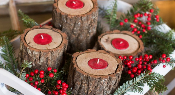 wooden tea light candle holders FEATURE