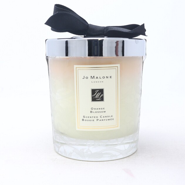 Orange Blossom Home Candle with Lace Design