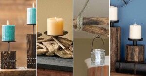wooden candle holders decor ideas