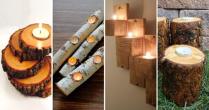 DIY Wooden Tea Light Candle Holders