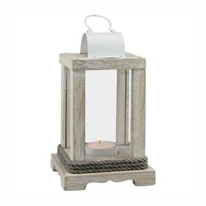white washed wood candle holders