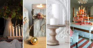 creative ways to design wooden candle holders for home