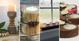 impart artistic and sentimental appeal with wooden candle holders