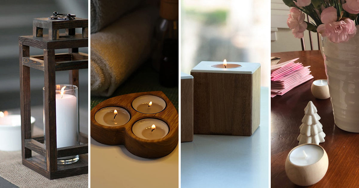 inspiring ideas to craft modern wood candle holders