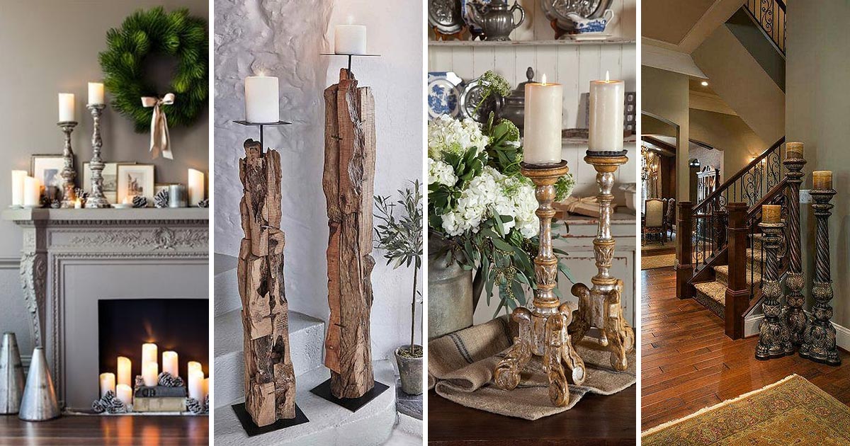 stunning ways to decorate with tall wooden candle holders