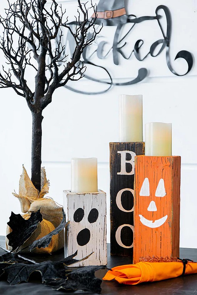 Awesome Wooden Candle Holder set