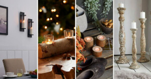 get a makeover for your house with wooden candle holders
