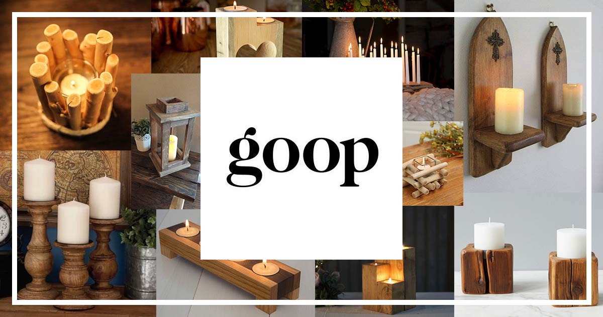 goop wooden candle holders