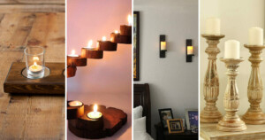 modish ways to style wooden candle holders