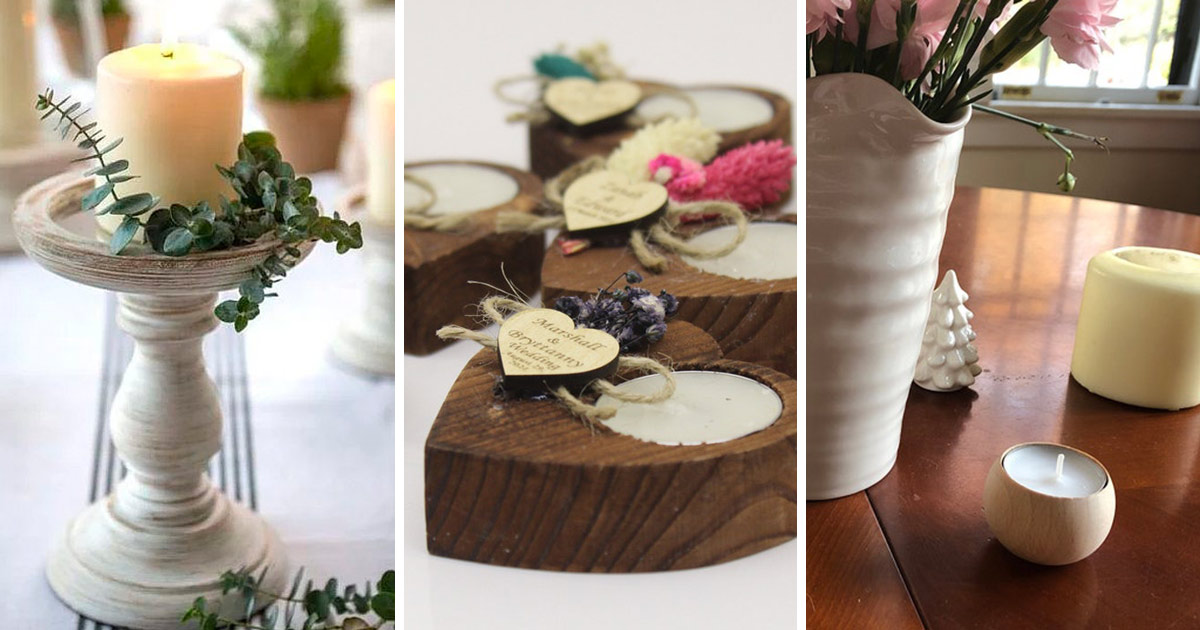 Enliven Your Home Décor with Carved Wood Candle Holders