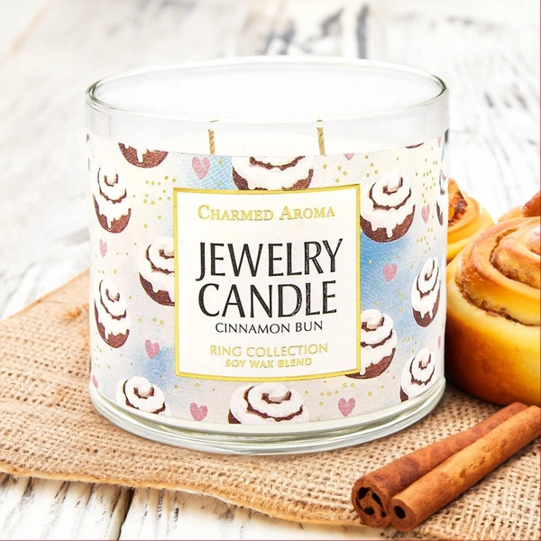 Charmed Aroma joya vela 12 oz 340 g anillo -‌ Cinnamon Bun